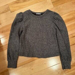 Zara Gray Crew Neck Sweater